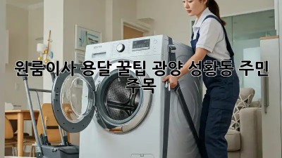 원룸이사 용달 꿀팁🍯: 광양 성황동 주민 주목!